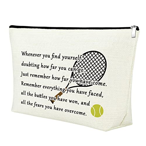 Tennis Gift Makeup Bag Inspirational Gifts for Tennis Player Birthday Gift for Women Tennis Lovers Gift Graduation Gift for Tennis Girl Tennis Themed Gift Tennis Fan Gift Cosmetic Pouch Christmas Gift