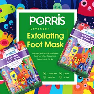 Foot Peel Mask 2 Pack, Exfoliating Peeling Mask for Baby Soft Feet, Rough Callus Dead Skin Remover, Dry Cracked Heels Repair Treatment - Women Men