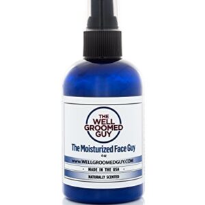 The Well Groomed Guy Face Moisturizer - Deeply Hydrating Face Moisturizer for Men - Light & Soft Formula -Organic Face Cream & Aftershave for Men with Aloe Vera and Hyaluronic Acid