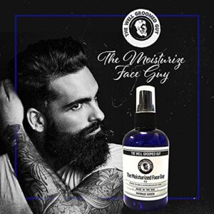 The Well Groomed Guy Face Moisturizer - Deeply Hydrating Face Moisturizer for Men - Light & Soft Formula -Organic Face Cream & Aftershave for Men with Aloe Vera and Hyaluronic Acid