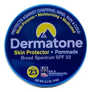 dermatone classic tin | advanced therapy skin protection balm | moisturizing skin balm | spf23 sun protection | moisturizing| heals & repairs | long lasting | great for outdoors, skiing, running, cycling, hiking, 0.5 oz, 1-pack
