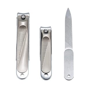 Nail Clipper Set Stainless Steel Fingernails Sharp Nail Cutter Toe File Thick Nails for Men and Women Set (301)