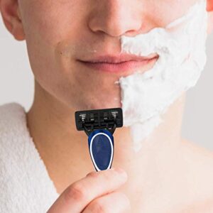 5 Blade Razors for Men with Dual Lubrication and Precision Trimmer Men's Shaving Razor with 4 Cartridge Refills