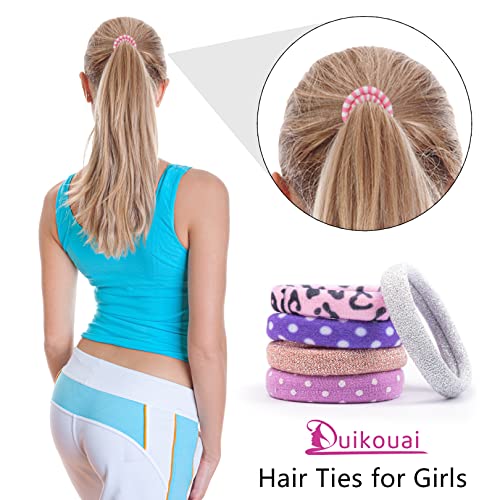 Hair ties for women-48PCS Ties for Thick Heavy or Curly Hair-No Slip Seamless Ponytail Holders-hair ties for girls-Long Lasting Braids- elastic hair ties(multi-color B-48PCS)