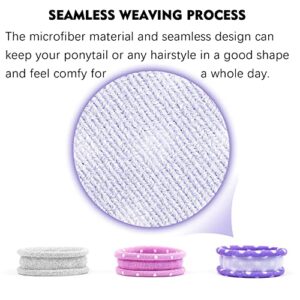 Hair ties for women-48PCS Ties for Thick Heavy or Curly Hair-No Slip Seamless Ponytail Holders-hair ties for girls-Long Lasting Braids- elastic hair ties(multi-color B-48PCS)