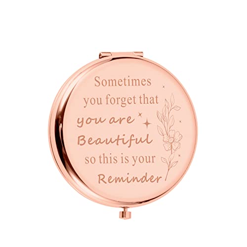 Valentine Gifts for Women Makeup Mirror Birthday Stocking Stuffers Compact Mirror Gifts for Good Froends Girl Daughter Mom Female Friends Inspirational Valentines Presents for Wife Girlfriend BFF