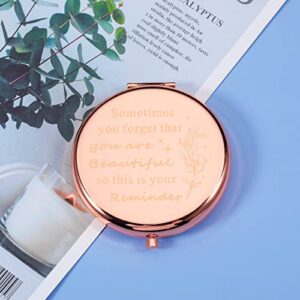 Valentine Gifts for Women Makeup Mirror Birthday Stocking Stuffers Compact Mirror Gifts for Good Froends Girl Daughter Mom Female Friends Inspirational Valentines Presents for Wife Girlfriend BFF