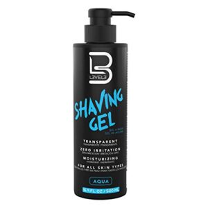 level 3 shaving gel – straight razor shave gel – non-irritating – refreshing smell l3 – no hot towel necessary – level three razor gel (aqua)
