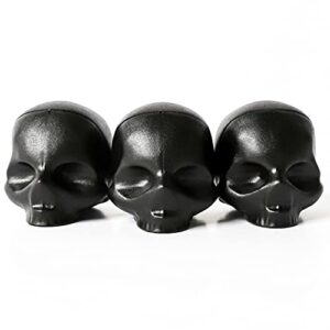rebels refinery 3-piece skull-shaped lip balm bundle – black – mint, vanilla & passion fruit