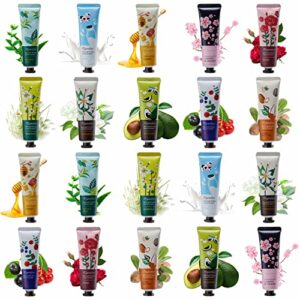 20 pack hand cream gift set,hand lotion for dry cracked hands,working hands body,travel size hand cream,moisturizing hand lotion,holiday gift for women valentine’s day mother’s day (fruit plant)