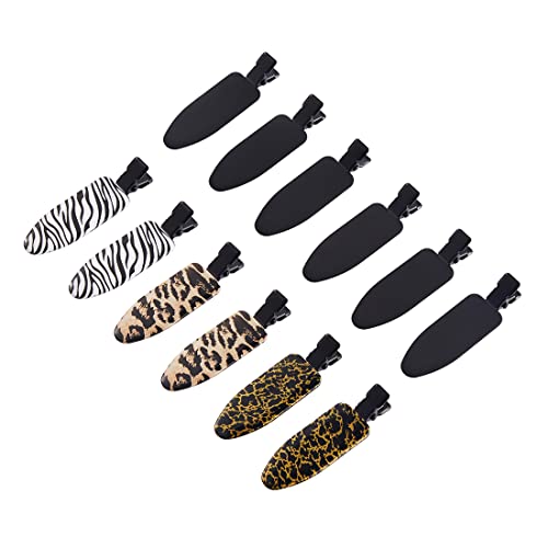 minihope 12 Pieces Soft Hair Clips Hair Setting Clips Flat Clips for Hair 12 Cont (Animal)…