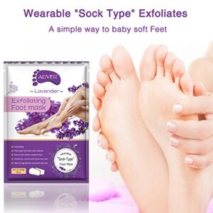 Foot Peel Mask 3 Pack， Exfoliator Peel Off Calluses Dead Skin Callus Remover，Baby Soft Smooth Touch Feet-Men Women (Lavender)