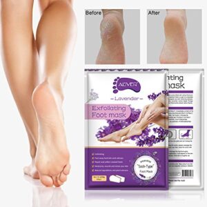 Foot Peel Mask 3 Pack， Exfoliator Peel Off Calluses Dead Skin Callus Remover，Baby Soft Smooth Touch Feet-Men Women (Lavender)