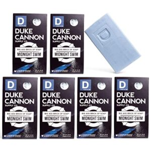 duke cannon supply co. big brick of men’s soap – midnight swim, 10oz (6 pack)