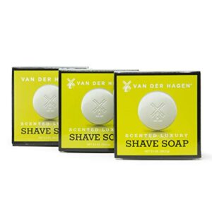 van der hagen men’s luxury scented shave soap (pack of 3)