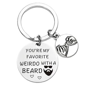 guqqeuc funny valentines day gifts for husband boyfriend from wife girlfriend you’re my favorite weirdo keychain for his hubby bf anniversary birthday gifts for him fiance