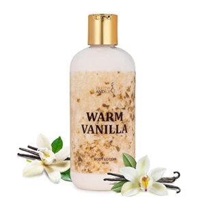 scented body lotion for women, deep moisturizing hand cream, firming body butter for dry skin, womens luxury stocking stuffers and fragrance gifts that smell good, 10oz (warm vanilla)