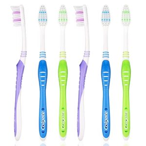 colgate super flexi toothbrush with tongue cleaner, medium – pack of 6