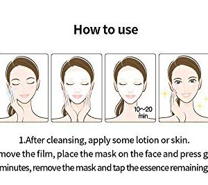 SNP - Jeju Rest Cactus Korean Face Sheet Mask - Nourishing & Moisturizing Effects for All Sensitive Skin Types - 10 Sheets Beauty Facial Masks Skincare for Women and Men