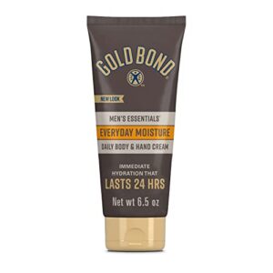 gold bond men’s essentials hydrating cream 6.5 oz., everyday moisture for dry skin(pack of 1)