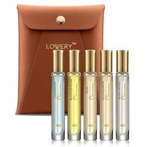 unisex mini perfumes for women perfume gift set, fragrance for men cologne – 5 assorted woody floral women’s fragrances & men’s fragrances perfume set, 10ml large bottle samples eau de toilette parfum