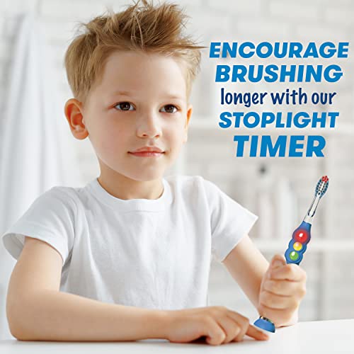 Firefly Ready Go Light Up Timer Toothbrush, Avengers, Premium Soft Bristles, 1 Minute Timer, Less Mess Suction Cup, Battery Included, Easy Storage, Dentist Recommended, For Ages 3+(Character May Vary)