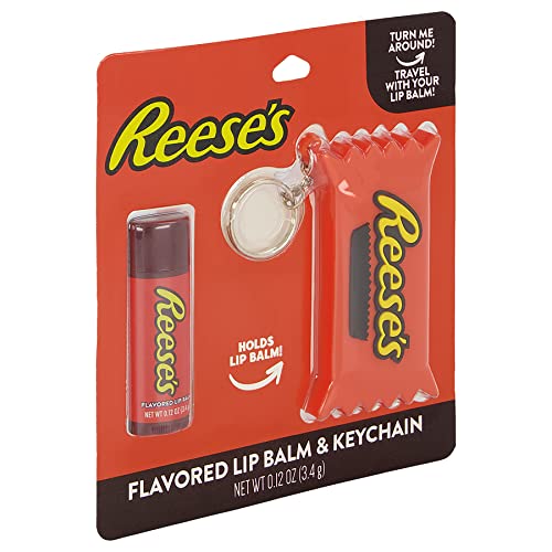 Taste Beauty Reese’s Peanut Butter Cup–Flavored Lip Balm and Keychain Holder, 2-Piece Set