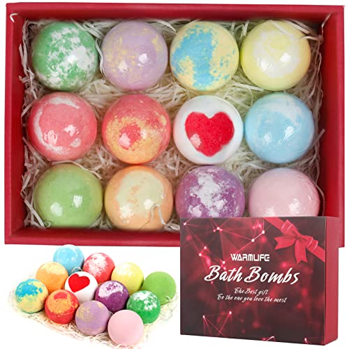 Bath Bombs for Women, 12 Bath Bomb Set Spa Gifts for Women Who Have Everything, Bathbombs Relaxation Self Care Gifts for Her, Birthday Gifts for Mom and Girlfriend