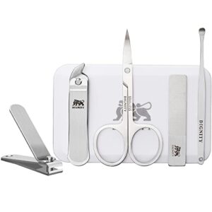 mini travel nail clippers kit,mini travel manicure set,super sharp and sturdy,both for men and women stylish german quality stainless steel (gift boxed) (5pcs set)