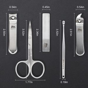 Mini Travel Nail Clippers Kit,Mini Travel Manicure Set,Super Sharp and Sturdy,Both for Men and Women Stylish German Quality Stainless Steel (Gift Boxed) (5Pcs Set)