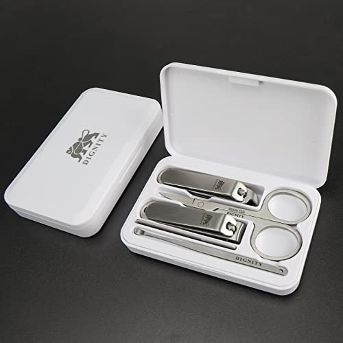 Mini Travel Nail Clippers Kit,Mini Travel Manicure Set,Super Sharp and Sturdy,Both for Men and Women Stylish German Quality Stainless Steel (Gift Boxed) (5Pcs Set)