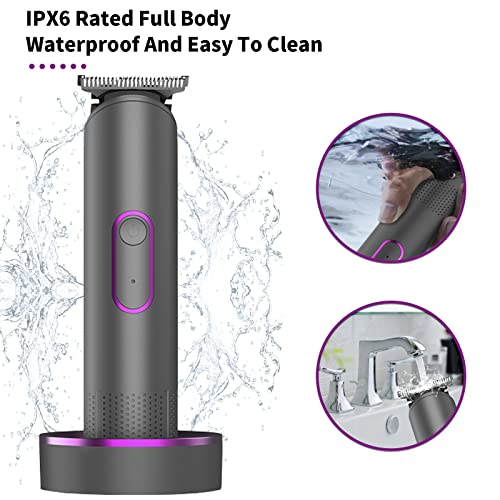 SUNNOW Women's Painless Hair Remover,Body Trimmer for Men，Facial Hair Removal for Women， Electric IPX6 Waterproof Wet / Dry Shaver