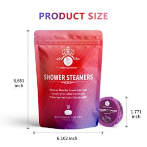 Shower Steamers Aromatherapy for Women or Men, 18 Pack Organic Essential Oil Shower Bombs, Self Care Home SPA Relaxation Stress Nasal Relief, Mothers Day Birthday Gift Set for Mom Who Have Everything