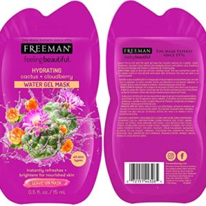 FREEMAN Facial Mask Variety Pack: Clay, Gel, Mud, & Peel-Off Skincare Masks, Hydrating, Detoxifying, Clearing, & Rejuvenating, Travel-Friendly Sachets, 18 Count