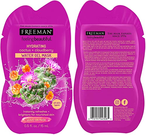 FREEMAN Facial Mask Variety Pack: Clay, Gel, Mud, & Peel-Off Skincare Masks, Hydrating, Detoxifying, Clearing, & Rejuvenating, Travel-Friendly Sachets, 18 Count