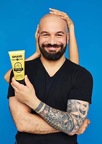 BEE BALD SHAVE Premium Shave Cream Goes On Light & Slick For A Shave That's Incredibly Smooth & Quick For Both Face And Head, 6 Fl. Oz.