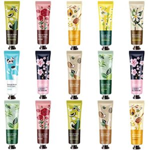 hand cream,hand lotion,15 packs travel size hand cream gifts set for dry cracked working hands, gifts for women mom girls wife grandma