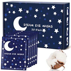 zhenyemei steam eye mask for kids women men, 20pcs self heating eye masks,lavender warm eye mask,disposable heating eye mask for dry eyes fatigue dark circles tired eye