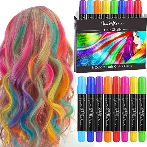 Jim&Gloria Dustless Hair Chalk Gifts For Girls, Temporary Color Dye Gifts For Teenage Girls, Christmas Stocking Stuffers, Teens Tweens, Girl Stuff Age 6 7 8 9 10 11 12 13 Year Old Teenager Kids Toys