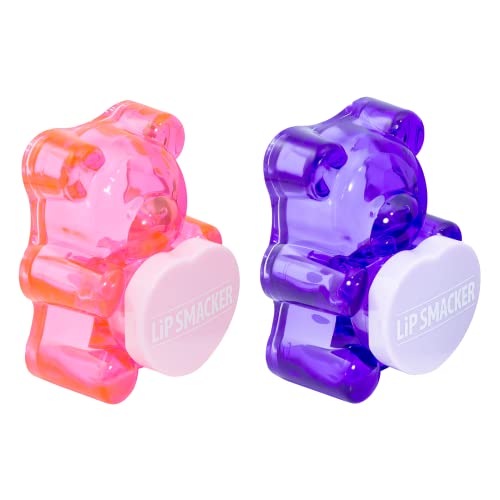 Lip Smacker BFF Sugar Bear Lip Balm Duo- Pink & Purple Luv U Straw-Beary Much! / Grapeful-4-U!