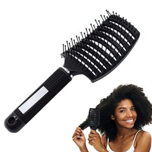 hair brush detangling curved vented hair brushes for women men wet or dry hair, styling professional paddle vent brush for curly thick wavy thin fine long short hair