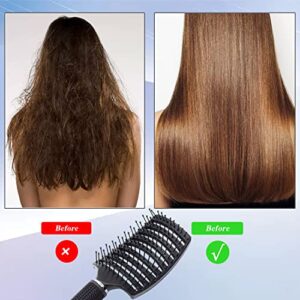 Hair Brush Detangling Curved Vented Hair Brushes for Women Men Wet or Dry Hair, Styling Professional Paddle Vent Brush for Curly Thick Wavy Thin Fine Long Short Hair