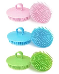 hair scalp massager shampoo brush, 6 pcs scalp brush shower, soft scalp scrubber for dandruff, scalp exfoliator for adults, children and pets