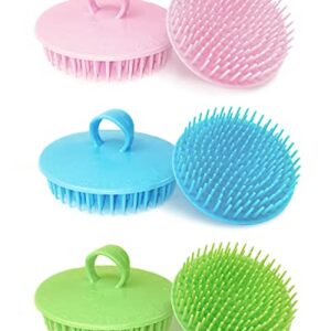 Hair Scalp Massager Shampoo Brush, 6 Pcs Scalp Brush Shower, Soft Scalp Scrubber for Dandruff, Scalp Exfoliator for Adults, Children and Pets