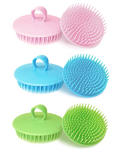 Hair Scalp Massager Shampoo Brush, 6 Pcs Scalp Brush Shower, Soft Scalp Scrubber for Dandruff, Scalp Exfoliator for Adults, Children and Pets