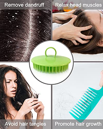 Hair Scalp Massager Shampoo Brush, 6 Pcs Scalp Brush Shower, Soft Scalp Scrubber for Dandruff, Scalp Exfoliator for Adults, Children and Pets