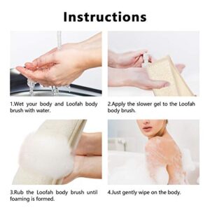 Loofah Exfoliating Body Scrubber, Back Scrubbers for Use in Shower for Women and Men to Deep Clean and Invigorate Your Skin (3.14 x 27.5 inch)