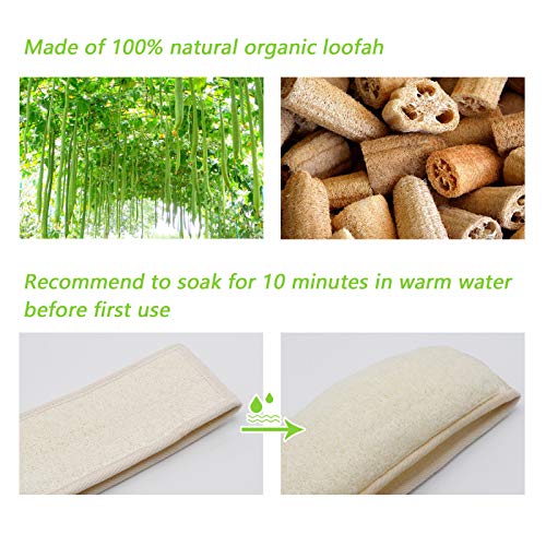 Loofah Exfoliating Body Scrubber, Back Scrubbers for Use in Shower for Women and Men to Deep Clean and Invigorate Your Skin (3.14 x 27.5 inch)