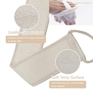 Loofah Exfoliating Body Scrubber, Back Scrubbers for Use in Shower for Women and Men to Deep Clean and Invigorate Your Skin (3.14 x 27.5 inch)