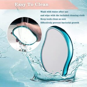 Crystal Hair Eraser, Painless Nano Crystal Hair Removal, Smooth Soft Silky Skin, Reusable Men & Women Physical Hair Remover Skin Exfoliator Tool Bring 1 Cleaning Cloth, for Any Part of The Body